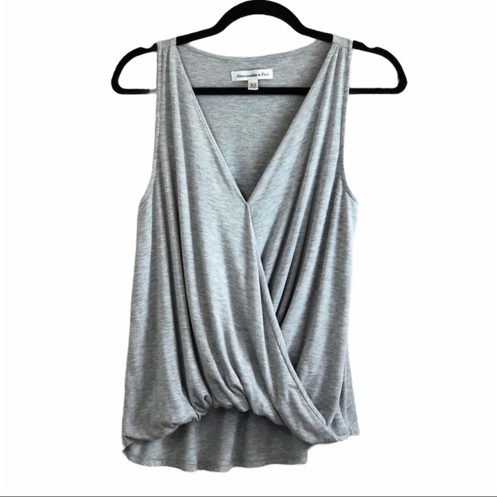 A & F Grey Tank Top Cross Front